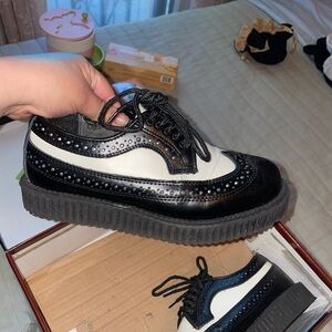 Black and White Brogue Creepers